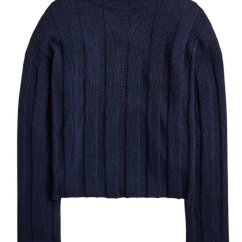 J. Crew Dark Navy Ribbed Sweater